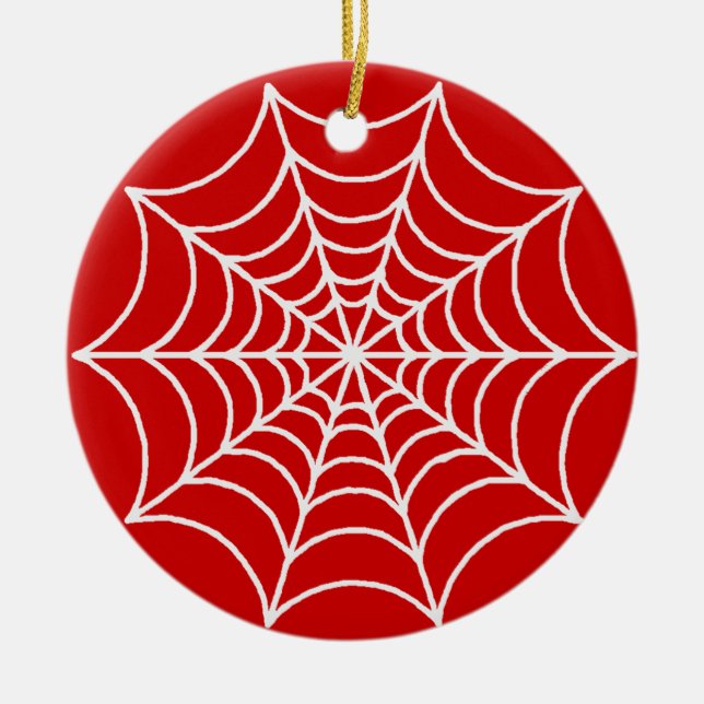 Spider Web Ceramic Ornament (Front)