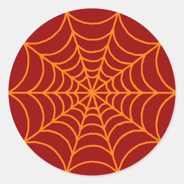Spider Web Classic Round Sticker (Front)