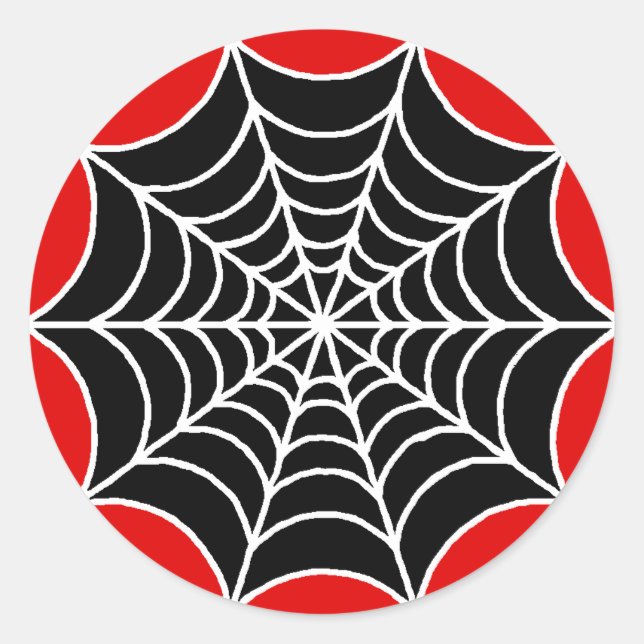 Spider Web Classic Round Sticker (Front)
