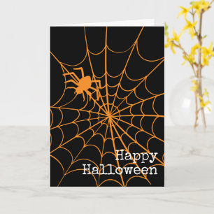 Spider Web Creepy Halloween Greeting Card