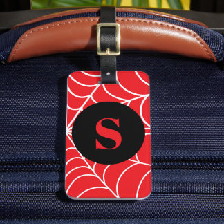 Spider Web Custom Personalized Initial Add Name Luggage Tag