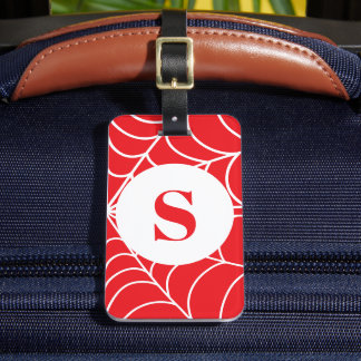 Spider Web Custom Personalized Initial Add Name Luggage Tag