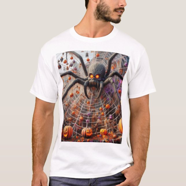 spider web design t shirt for Halloween (Front)