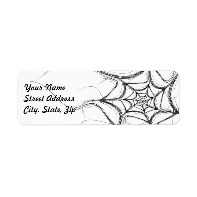 Spider Web Fract Background Return Address Sticker (Front)