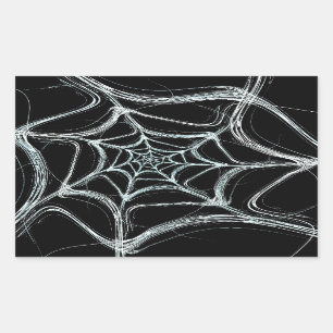 Spider Web Fractal Background Rectangle Sticker