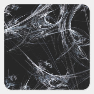 Spider Web Fractal Background Square Sticker