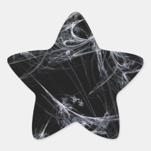 Spider Web Fractal Background Star Sticker