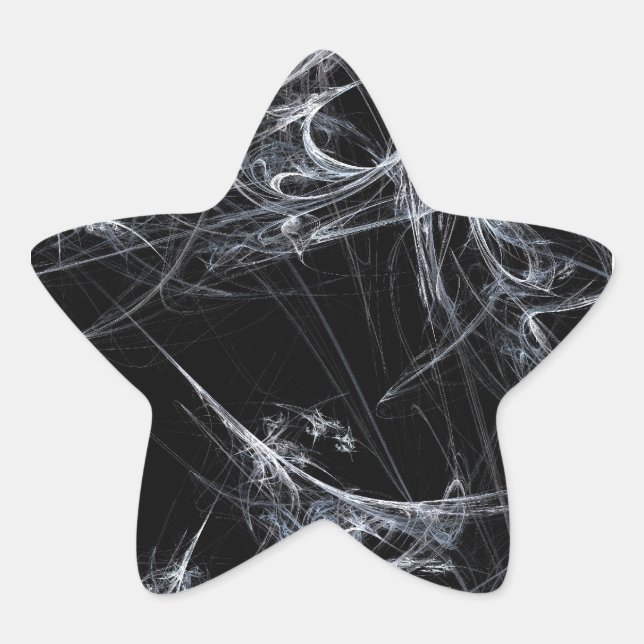 Spider Web Fractal Background Star Sticker (Front)