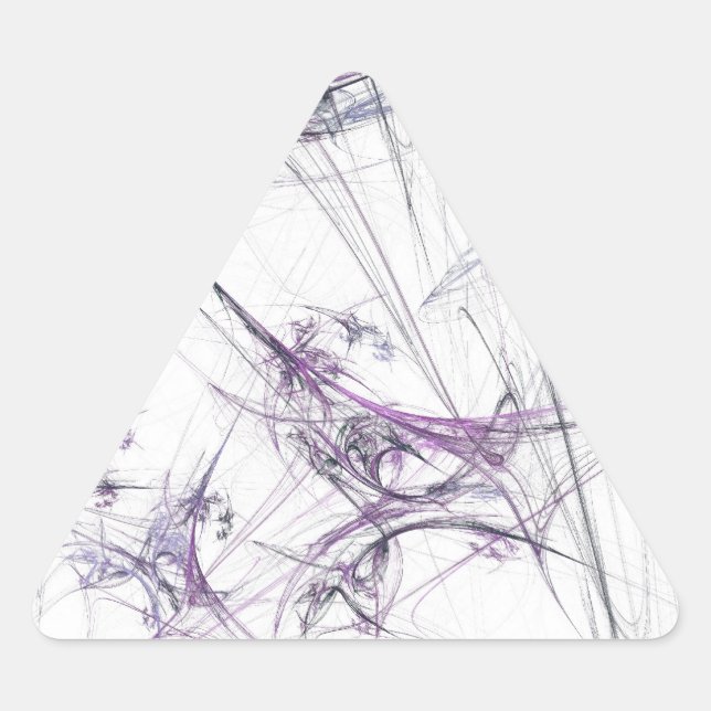 Spider Web Fractal BackgroundTriangle Sticker (Front)