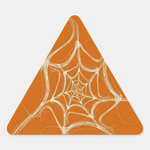 Spider Web Fractal BackgroundTriangle Sticker