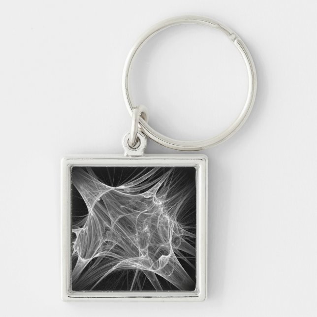 Spider Web Fractal Design Keychain (Front)