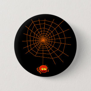 Spider Web Halloween Button
