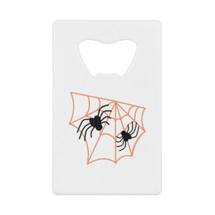 Spider Web Halloween Credit Card Bottle Opener