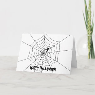 Spider Web Halloween Greeting Card- Blank Card