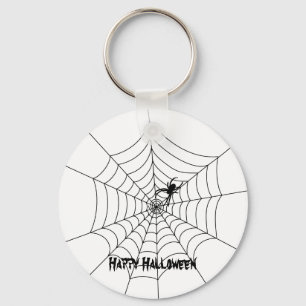 Spider Web Halloween Keychain