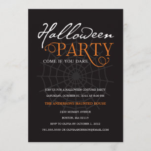 SPIDER WEB   HALLOWEEN PARTY INVITATION
