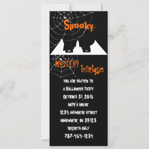 Spider Web  Halloween Party Invitations