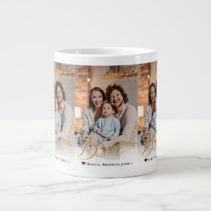 Spider web Hand-Lettered Boo Halloween Photo Large Coffee Mug