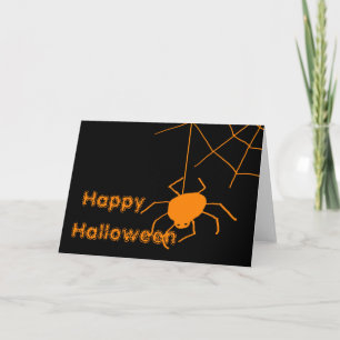 Spider Web Happy Halloween Greeting Card