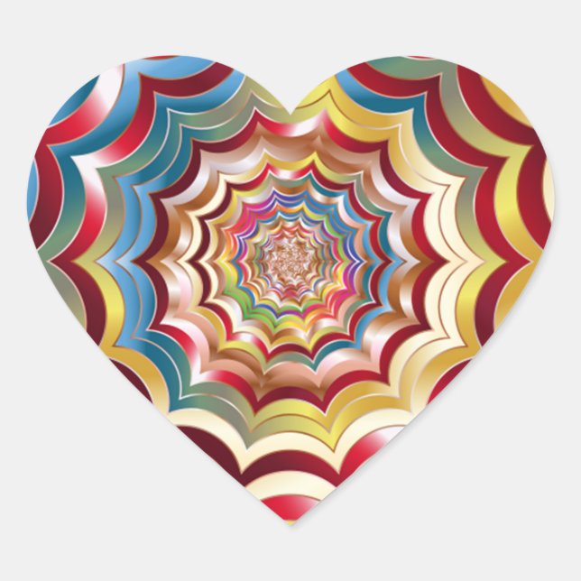 spider web hypnotic revitalized heart sticker (Front)