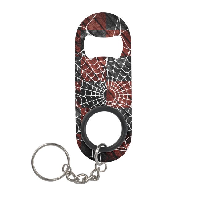 Spider web keychain bottle opener (Front)