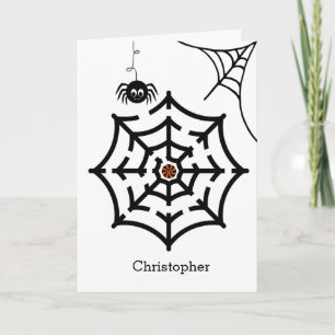 Spider Web Maze Halloween Card
