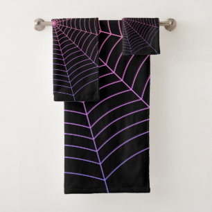 Spider web noir violet orange motif Halloween