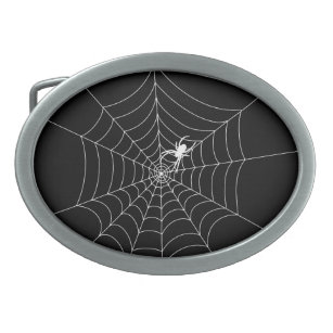 Spider Web Oval Belt Buckle