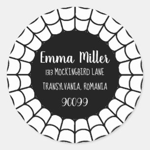 Spider Web Party Invitations  Classic Round Sticker