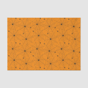 Spider Web Pattern On Orange Tissue Paper