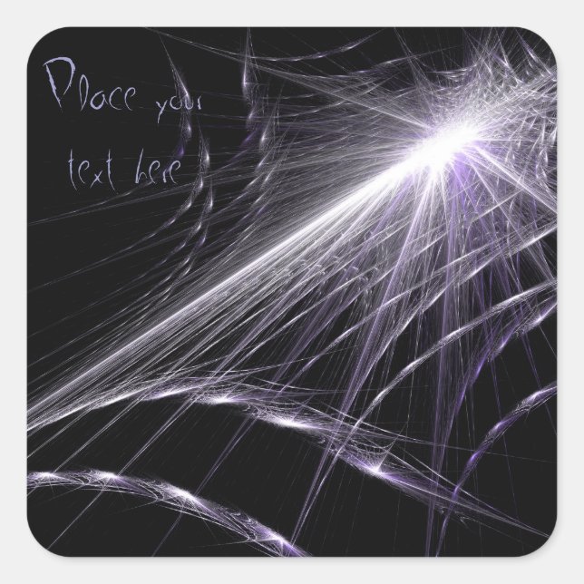 Spider Web Square Sticker (Front)