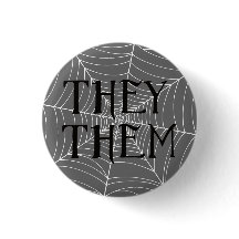 Spider Web They Them Pronouns in Gray