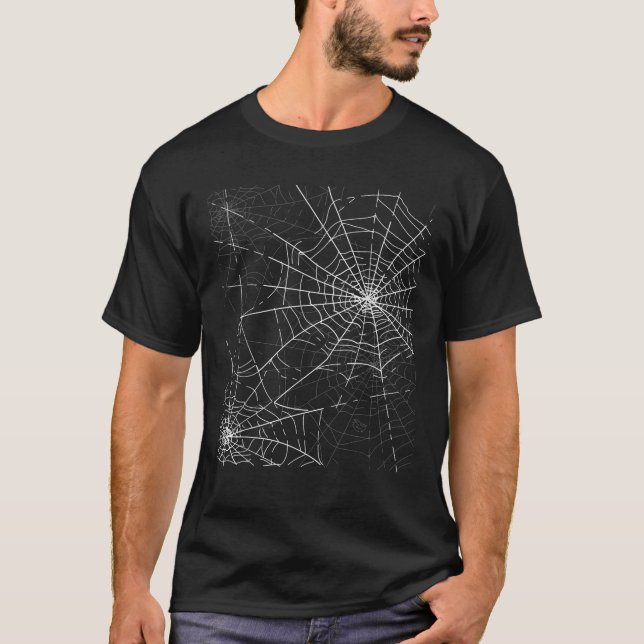 Spider Web TShirt Costume Halloween Cobweb Chemise (Devant)