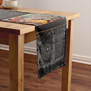 Spider Web Vintage Halloween Table Runner