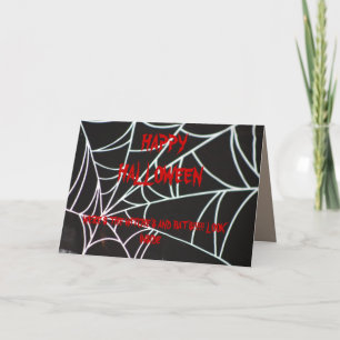 SPIDER WEB< WITCH AND BAT Card
