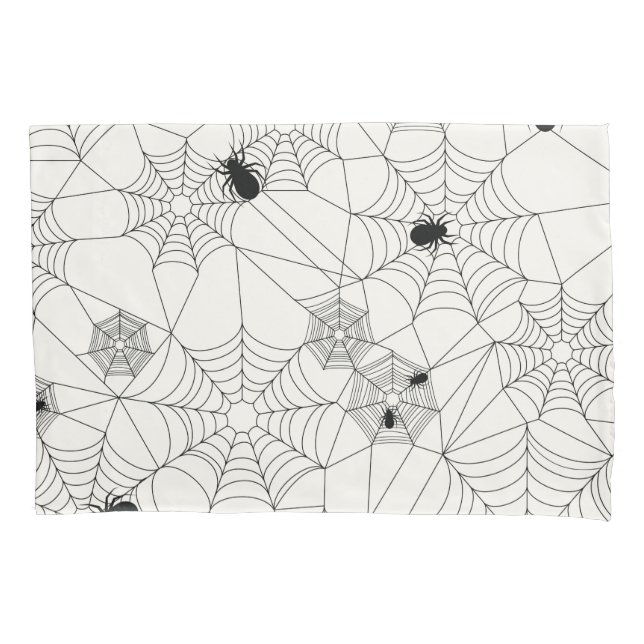 Spider Webs Halloween Pattern Pillowcase (Front-Left)