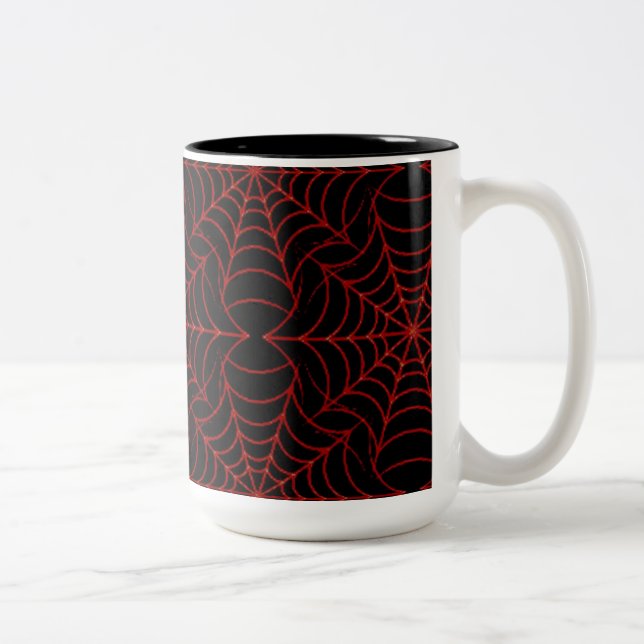 Spider Webs Motif Café Mug (Droit)