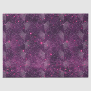 Spider Webs on Purple Decoupage Tissue Paper