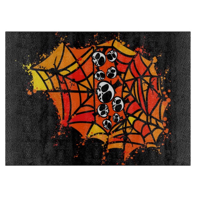 Spider Webs | Spiders Skull Cutting Board (Front)