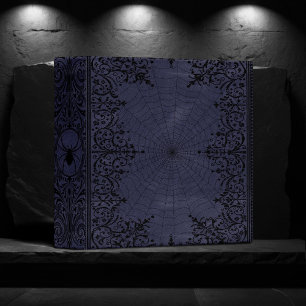 Spider Witch Dusty Purple Spiderweb Flourish Binder