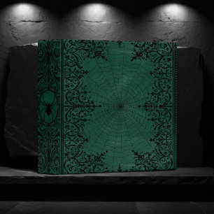 Spider Witch Emerald Green Spiderweb Flourish Binder