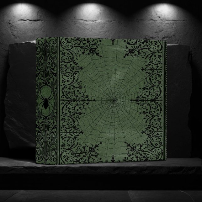 Spider Witch | Sage Green Spiderweb Flourish Binder (Creator Uploaded)