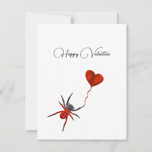 Spider with balloon holiday card