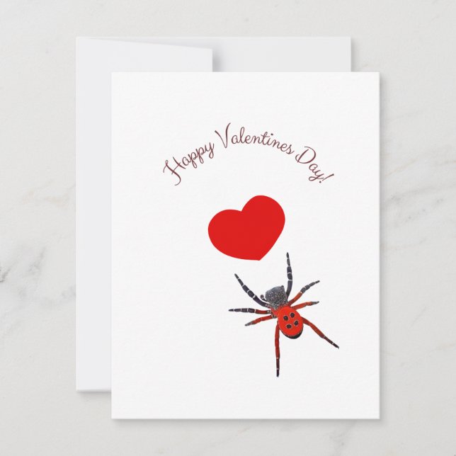 Spider with heart holiday card (Front)