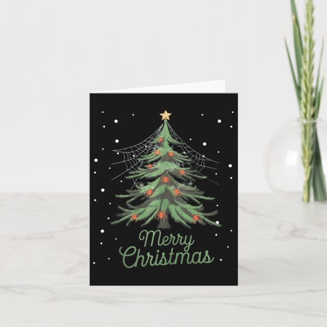 Spider Xmas Tree Spiders Christmas Tree  Card (Front)
