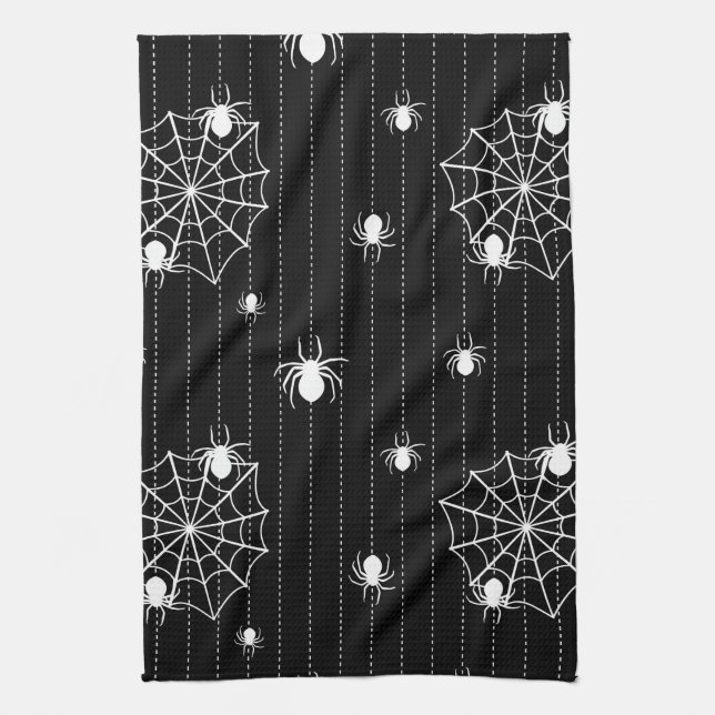 Spiders and web background kitchen towel (Vertical)