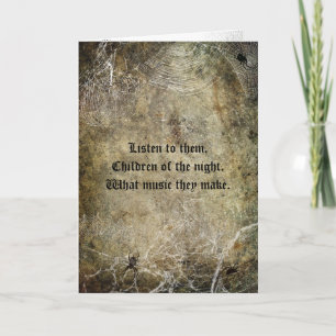 Spiders and Webs Halloween card