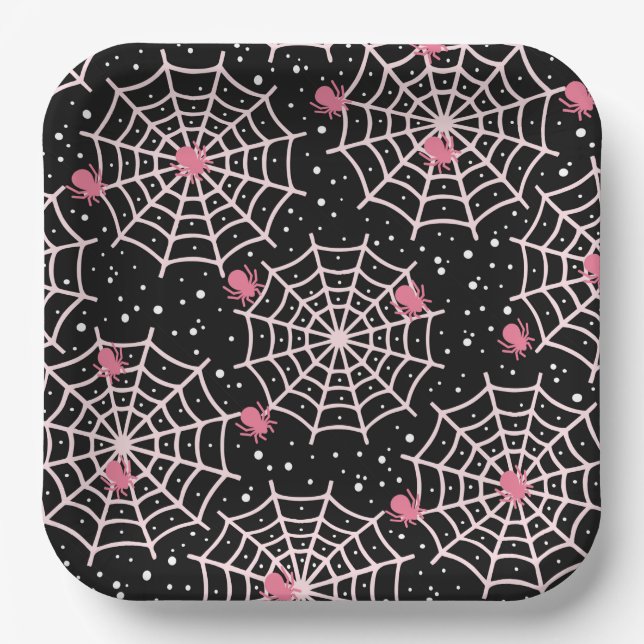 Spiders and Webs Paper Plate (Front)