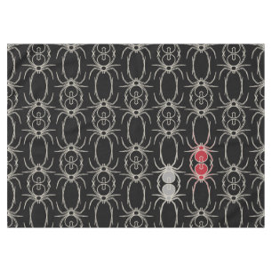 Spiders - Bat Black and Bone White Tablecloth