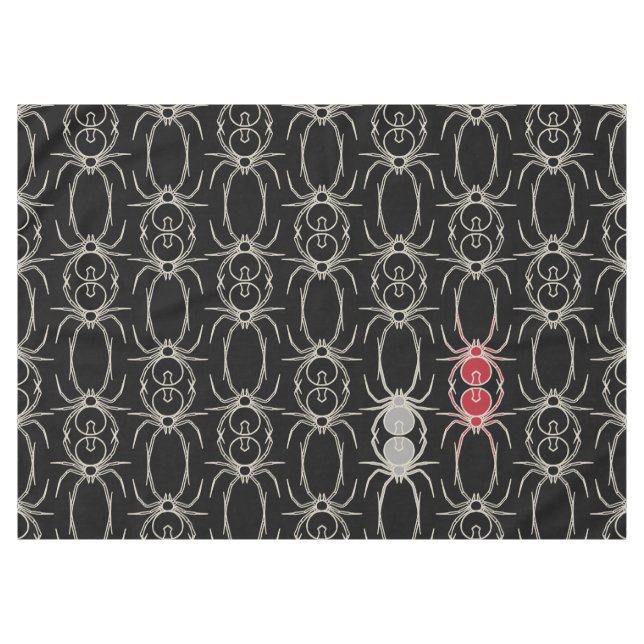 Spiders - Bat Black and Bone White Tablecloth (Front (Horizontal))
